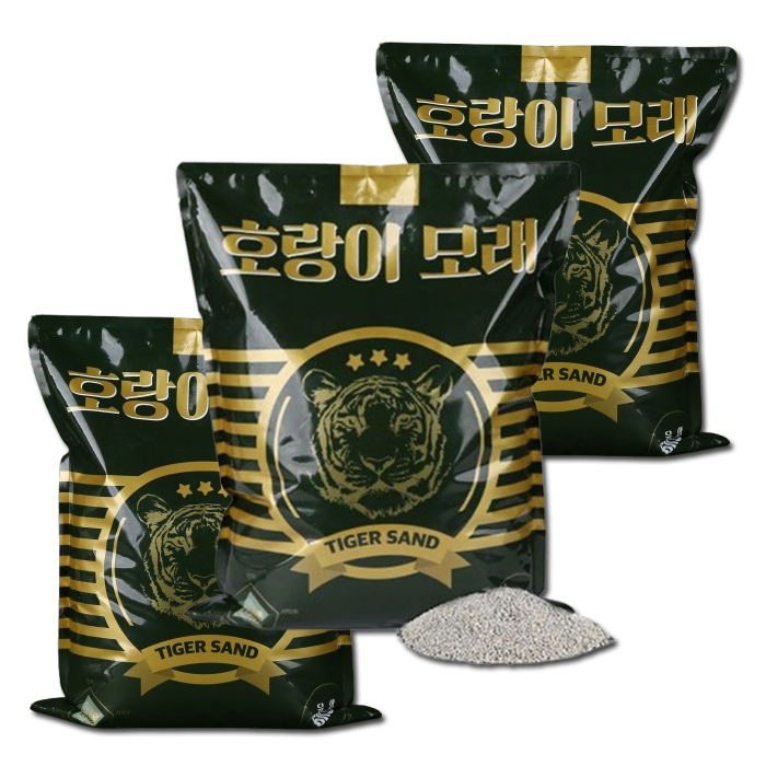 호랑이모래 유향 6kg x 3개 벤토나이트 고양이모래 - 메인 이미지