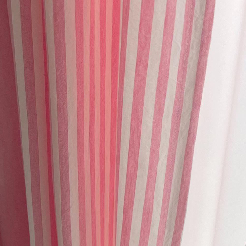 바이아미 멜란 스트라이프 커튼 꽃핑크 아이방 줄무늬 맞춤