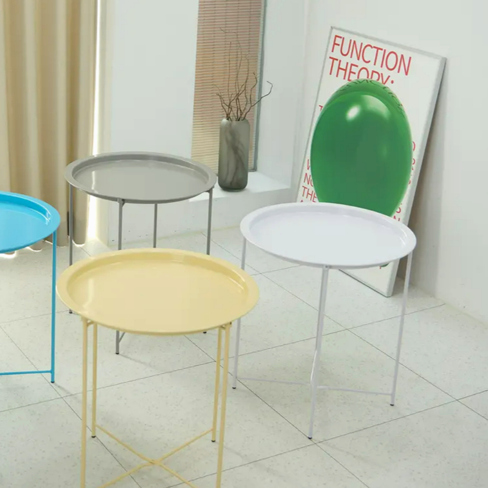 접이식 원형 테이블 좁은 공간 틈새 보관 미니멀 사이즈 1인용 테이블