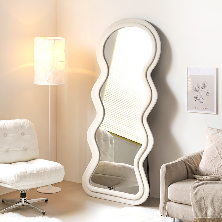 e스마트 인테리어 스탠드거울 현관 물결 웨이브 와이드 전신거울 대형