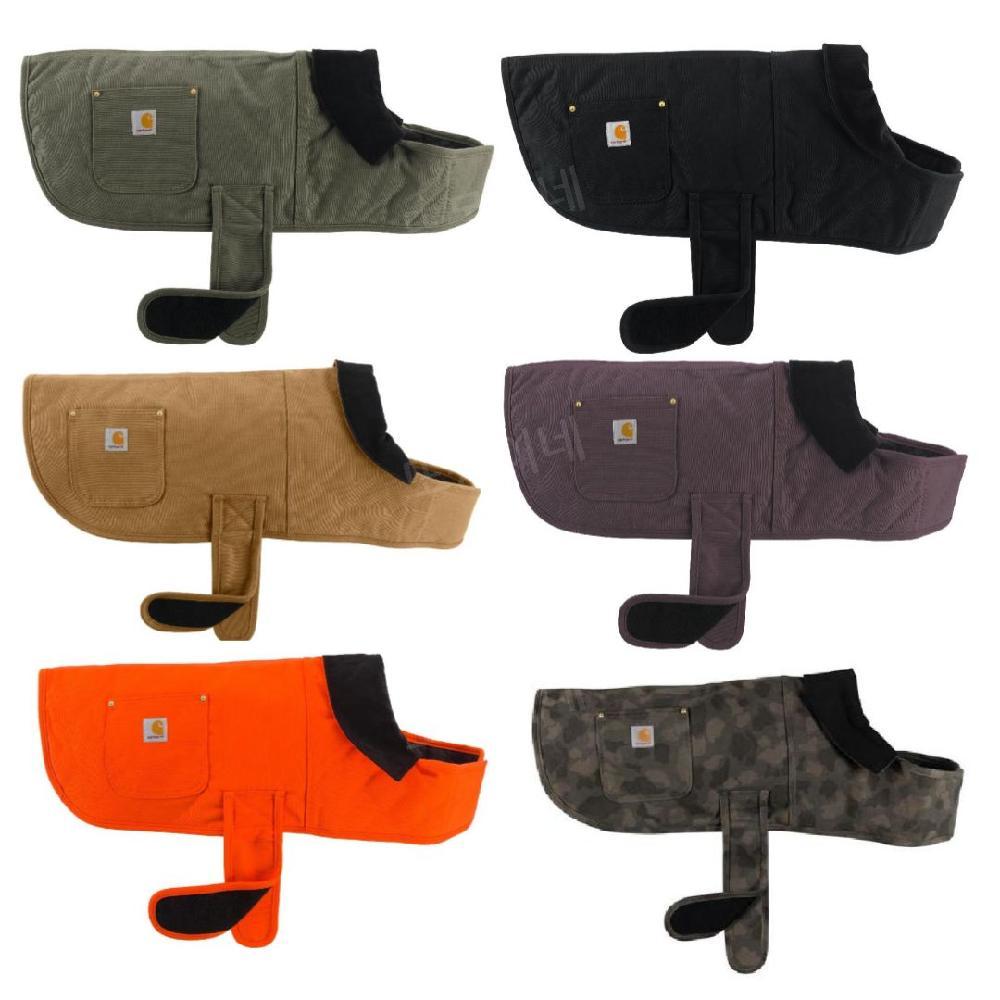칼하트 강아지 옷 방수 코트 패딩 Carhartt 장마 우비 고양이 바람막이 헌터 오렌지/브라스 S - 상품 이미지