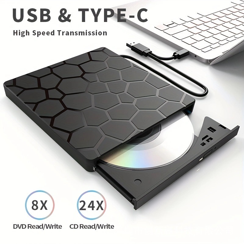 Geevon 외부 CD-ROM 드라이브 DVD호환 다용도 USB 3.0 외부 디스크 - 상세 이미지 2