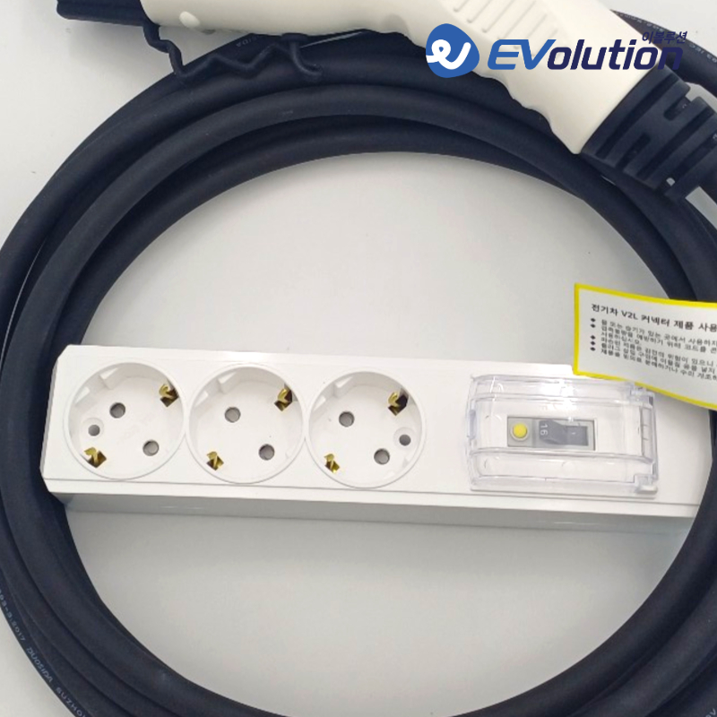 전기차 실내 V2L 커넥터 어댑터 멀티탭 3구 20A 아이오닉5 ev3 ev6 ev9