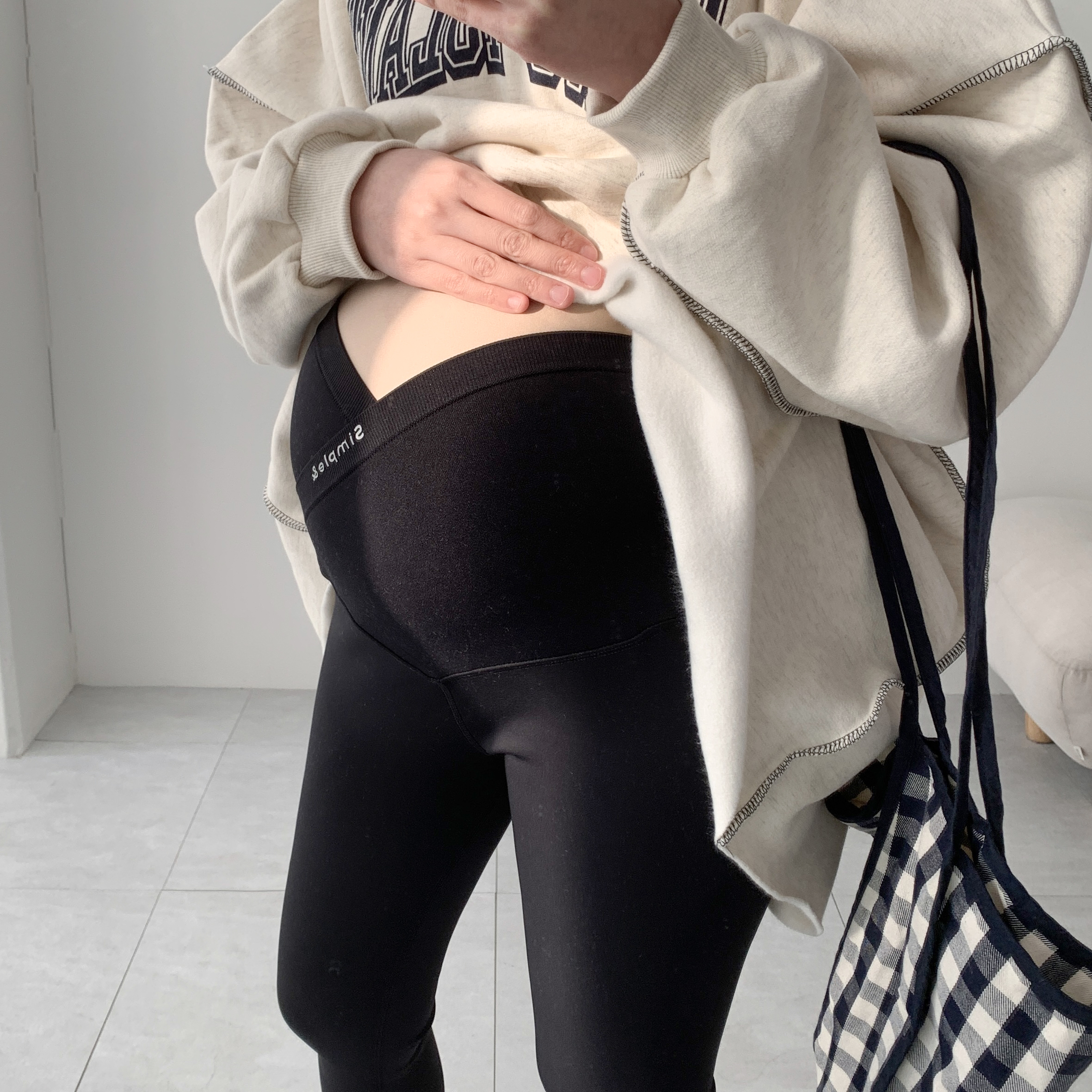 임산부레깅스 겨울 임산부기모레깅스 - 상세 이미지 4