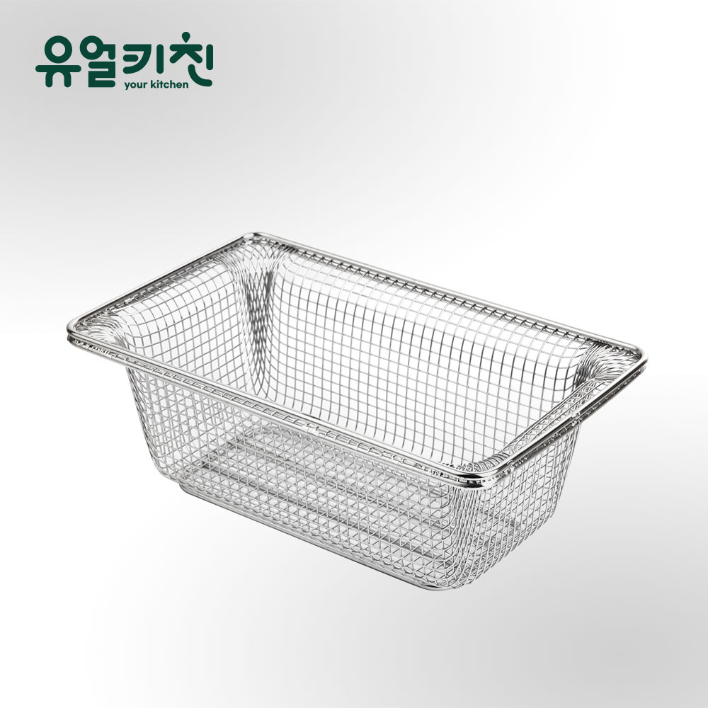 업소용 스텐 밧드망 바구니 튀김망 1/4 (높이4) - 상품 이미지