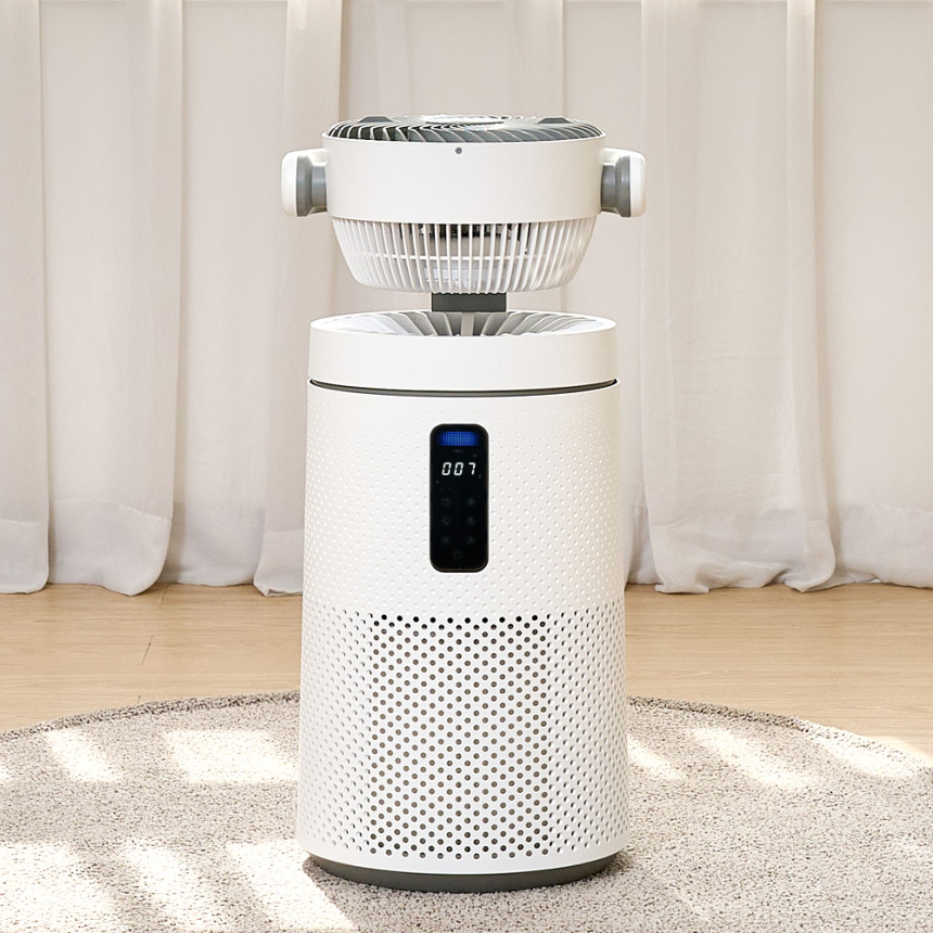 롯데 공기청정기 써큘레이터형 펫필터 초미세먼지 5단계정화 UVC 살균 IOT 사진 4
