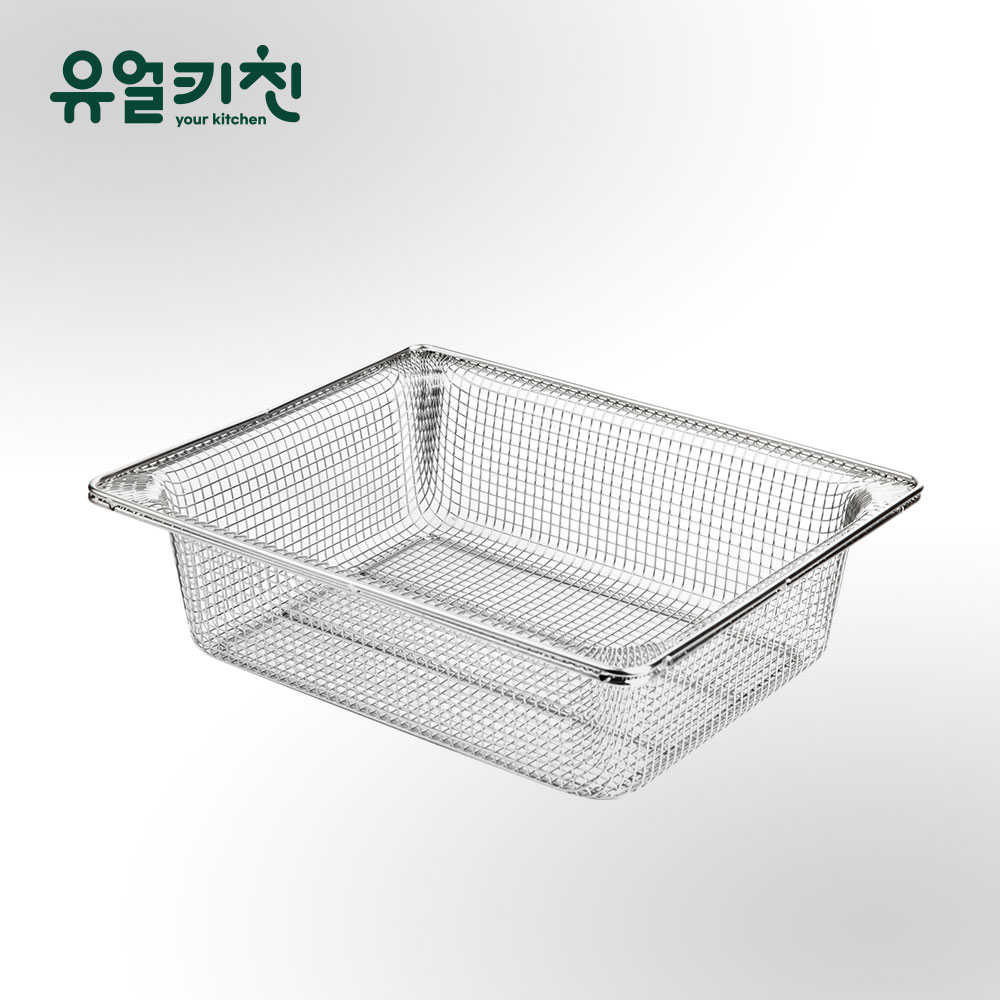 업소용 스텐 밧드망 바구니 튀김망 1/2 (높이4) - 상품 이미지