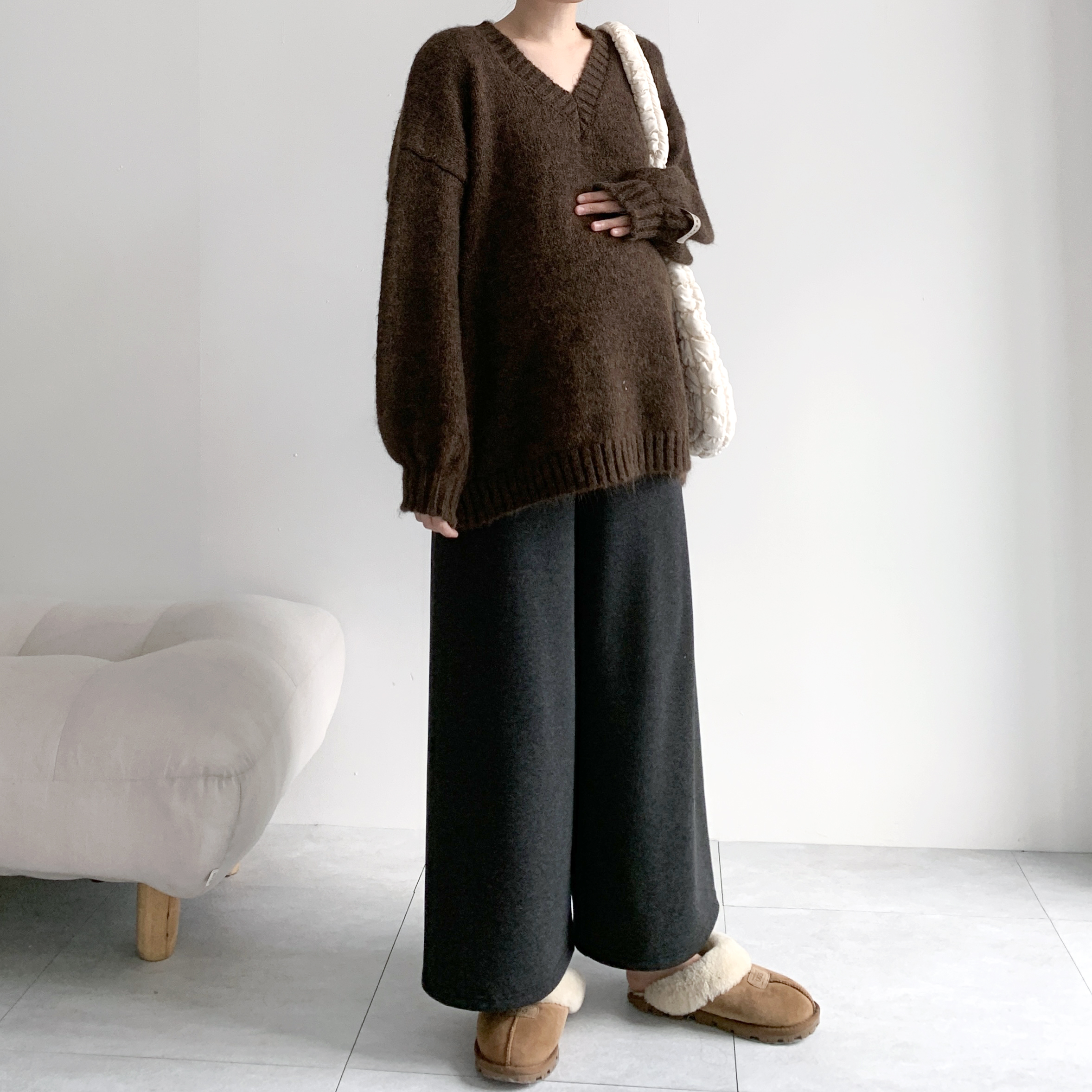 임산부와이드팬츠 임부복바지 임산부겨울바지 - 상세 이미지 5