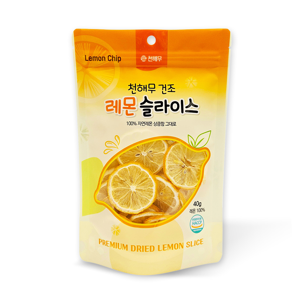 천해무 건 레몬 슬라이스 건조 과일 업소용 대용량 지퍼형 포장 - 상세 이미지 2