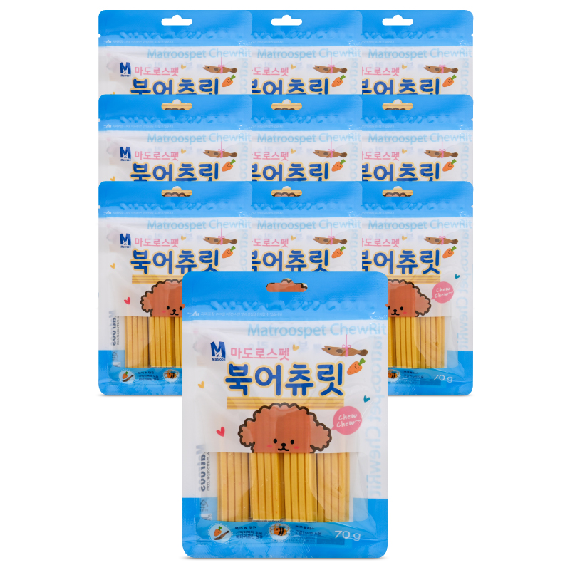 마도로스펫 북어츄릿 강아지덴탈껌 70g, 10개 제품 이미지