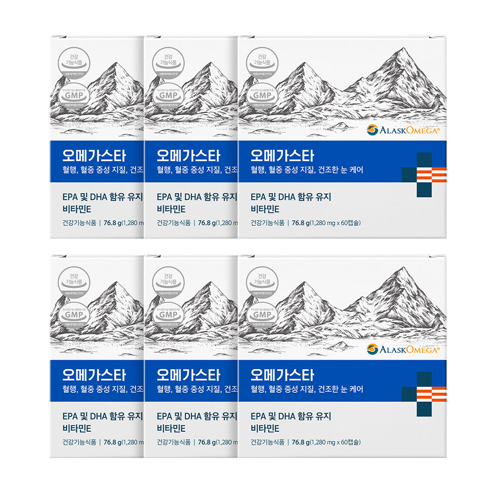 [2개월분] 오메가스타 신선한 알래스카 오메가3 비린내 없는 장용성캡슐 순도80% 60캡슐, 1개 - 상세 이미지 4