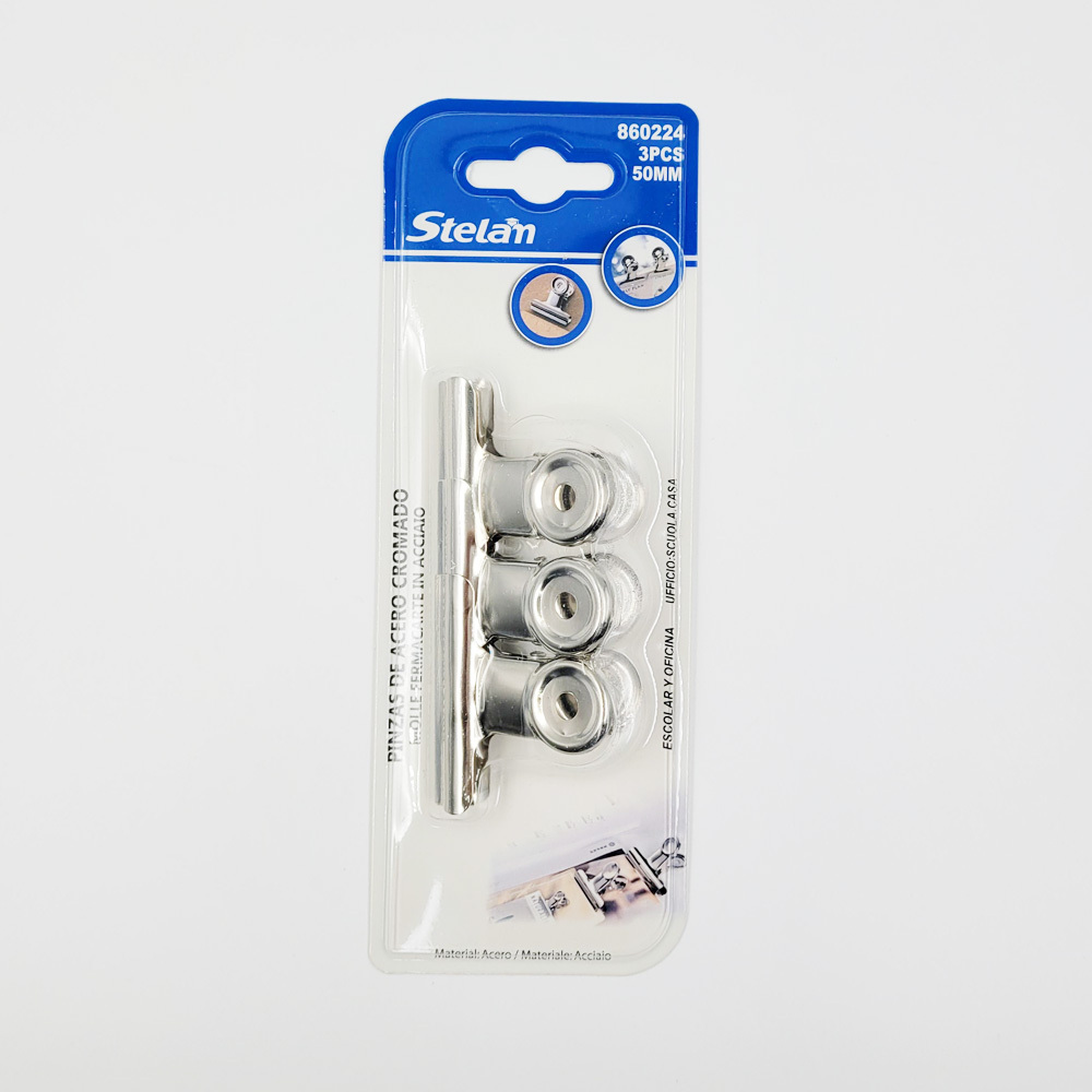 스텔란 스틸 서류 집게 중형 50mm (3PCS) G - 상품 이미지