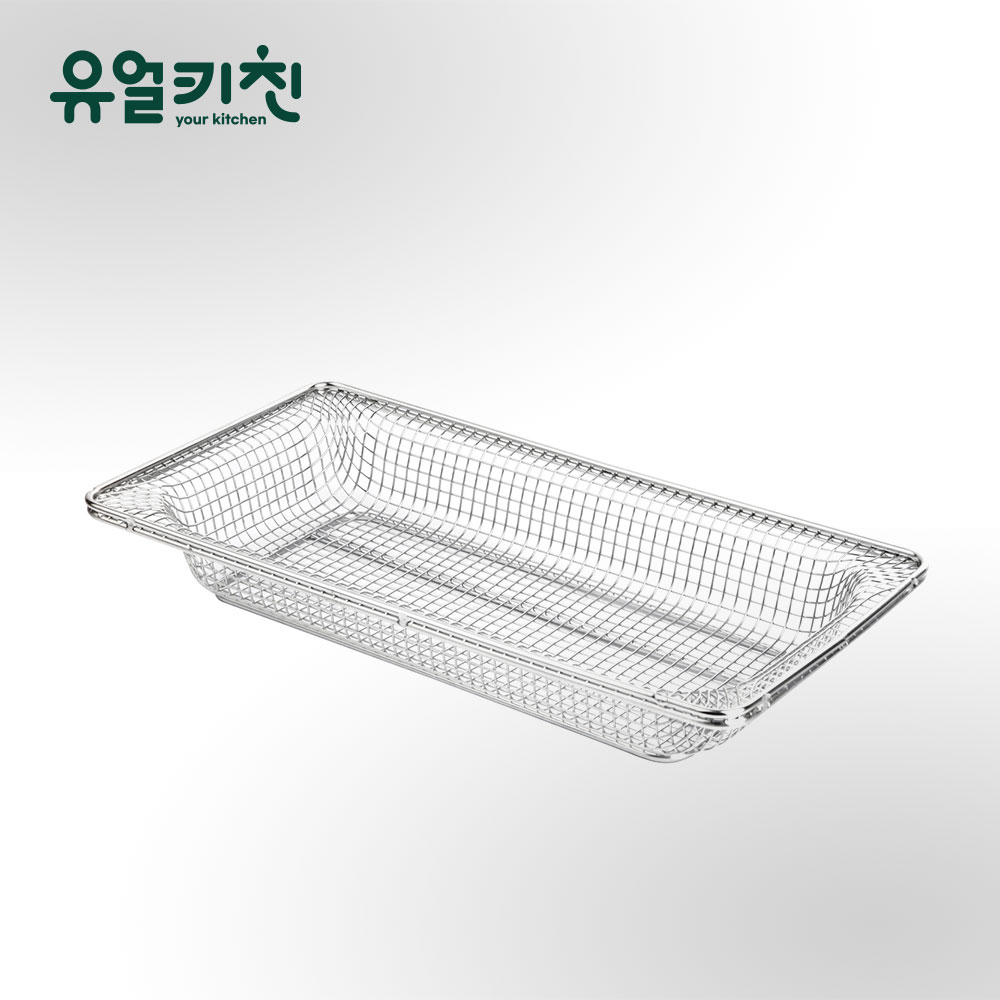 업소용 스텐 밧드망 바구니 튀김망 1/3 (높이2) - 상품 이미지