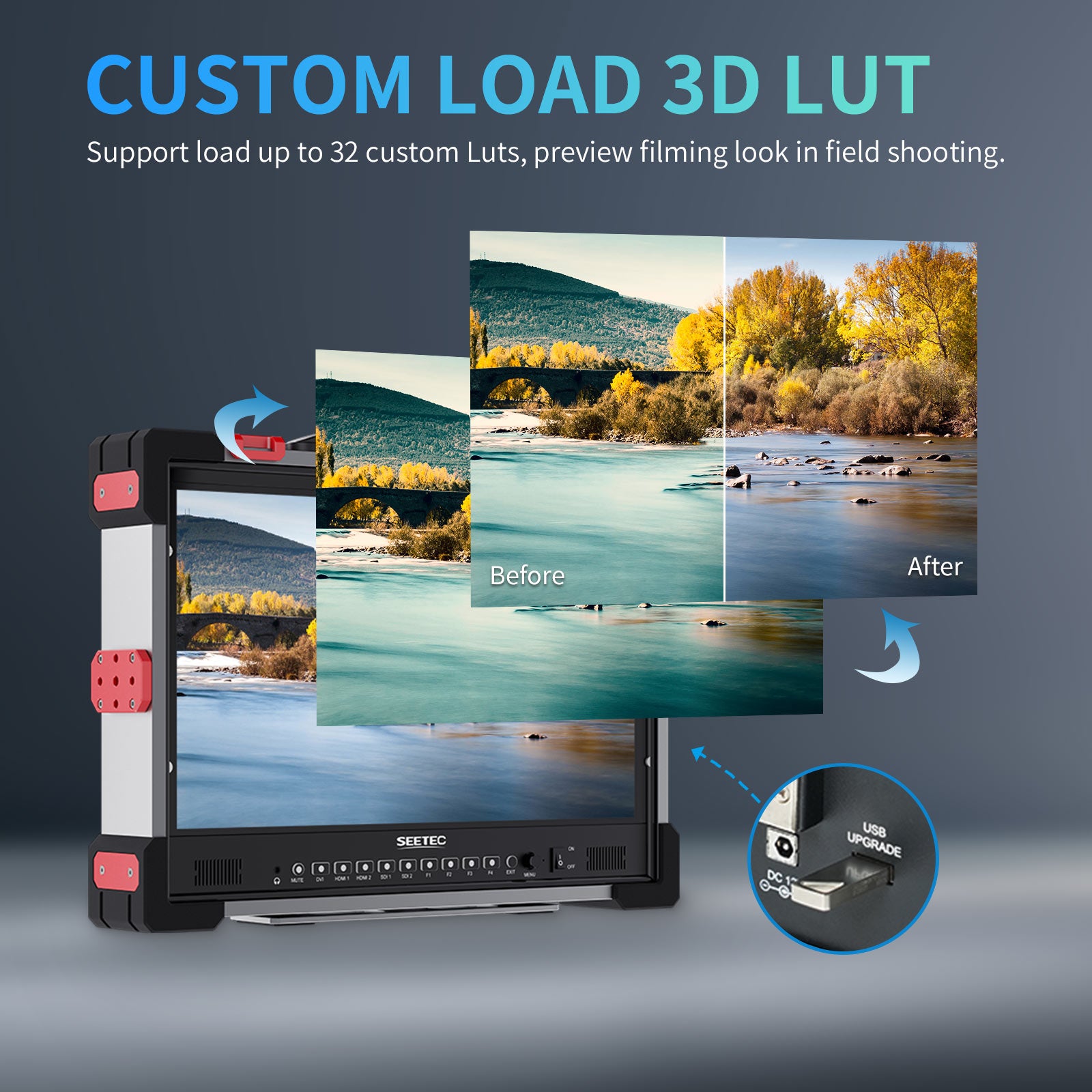 SEETEC P215 PRO-CO 21.5인치 1000nit 포터블 디렉터 모니터 LUT SDI - 상세 이미지 3