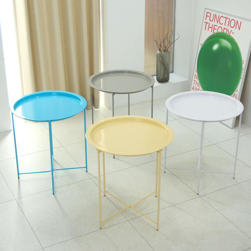 접이식 원형 테이블 좁은 공간 틈새 보관 미니멀 사이즈 1인용 테이블