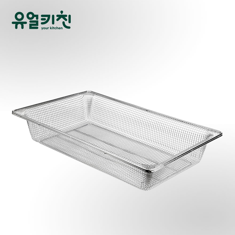 업소용 스텐 밧드망 바구니 튀김망 1/1 (높이4) - 상품 이미지