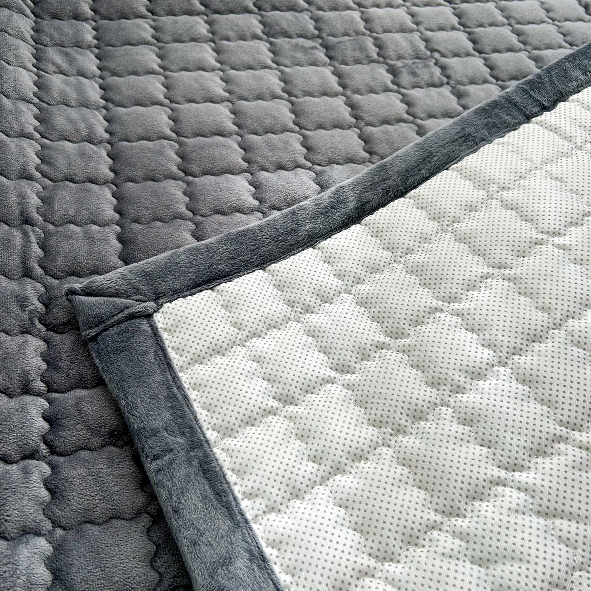 극세사패드 슈퍼싱글 논슬립 무지 겨울침대패드 SS