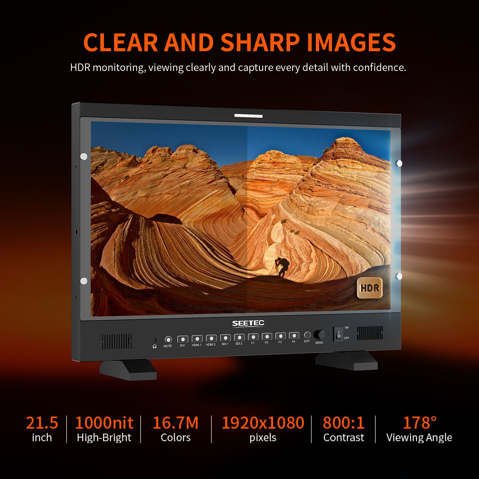 SEETEC P215 PRO 21.5인치 1000nit 디렉터 모니터 LUT SDI - 상세 이미지 4