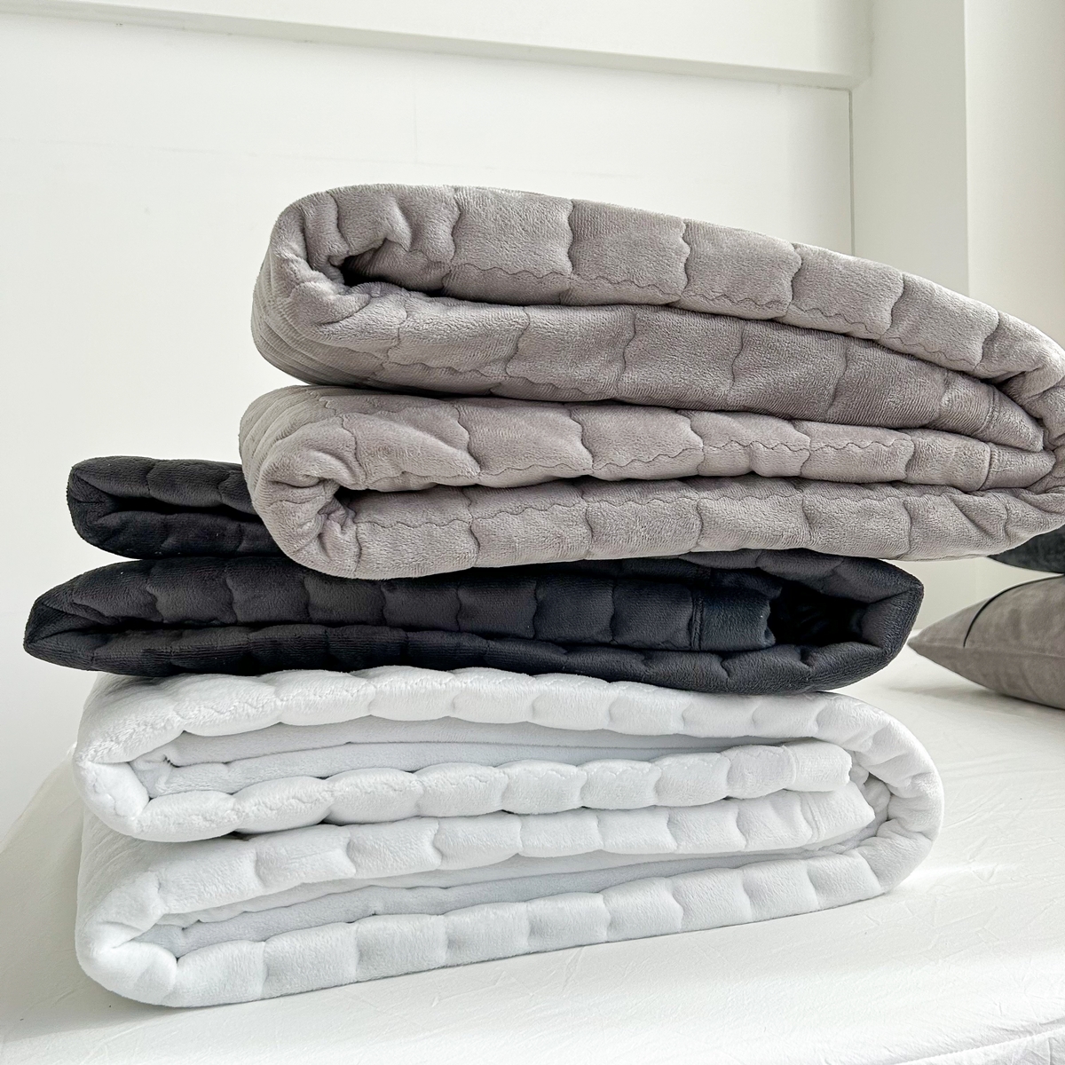 극세사패드 슈퍼싱글 논슬립 무지 겨울침대패드 SS