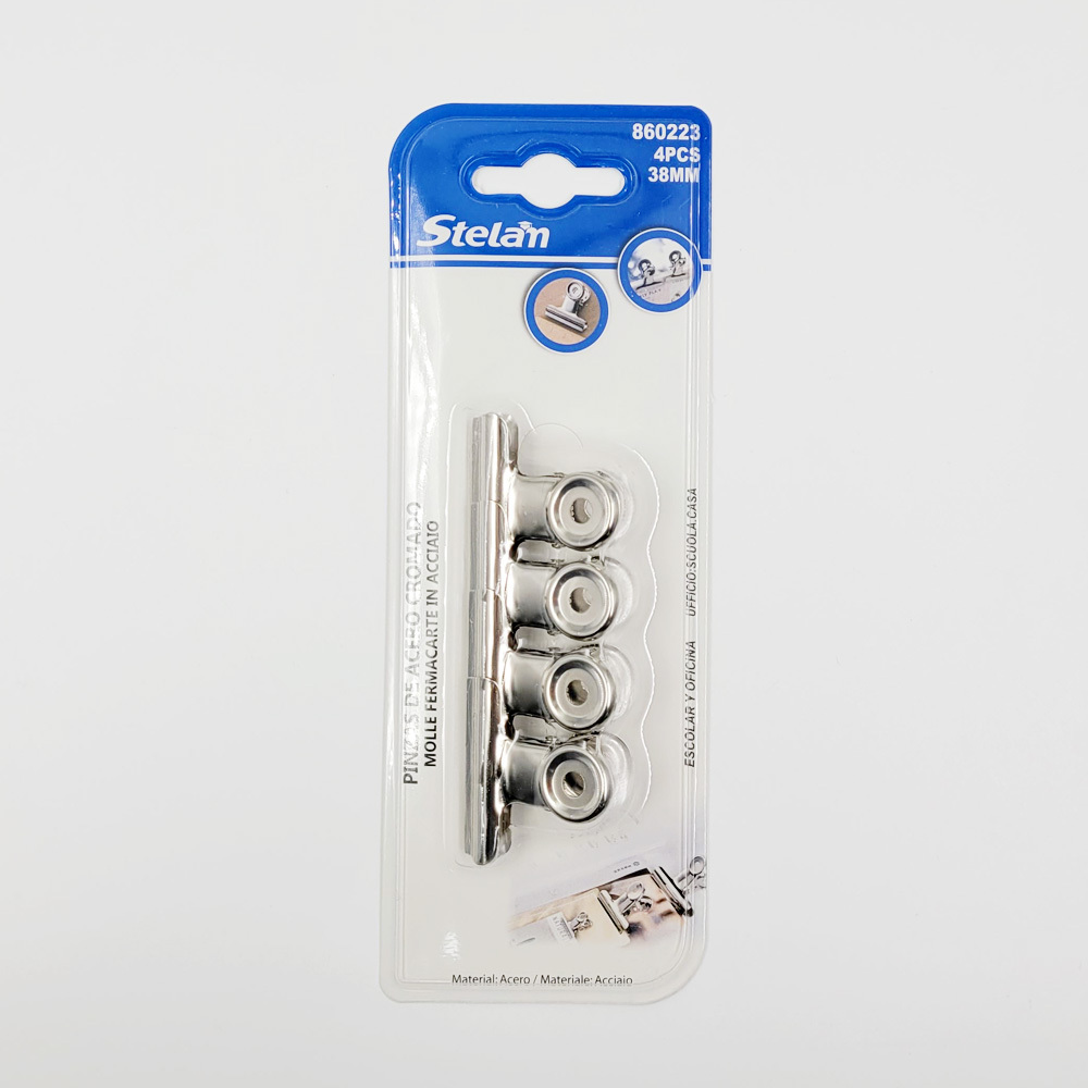 스텔란 스틸 서류 집게 소형 38mm (4PCS) G - 메인 이미지