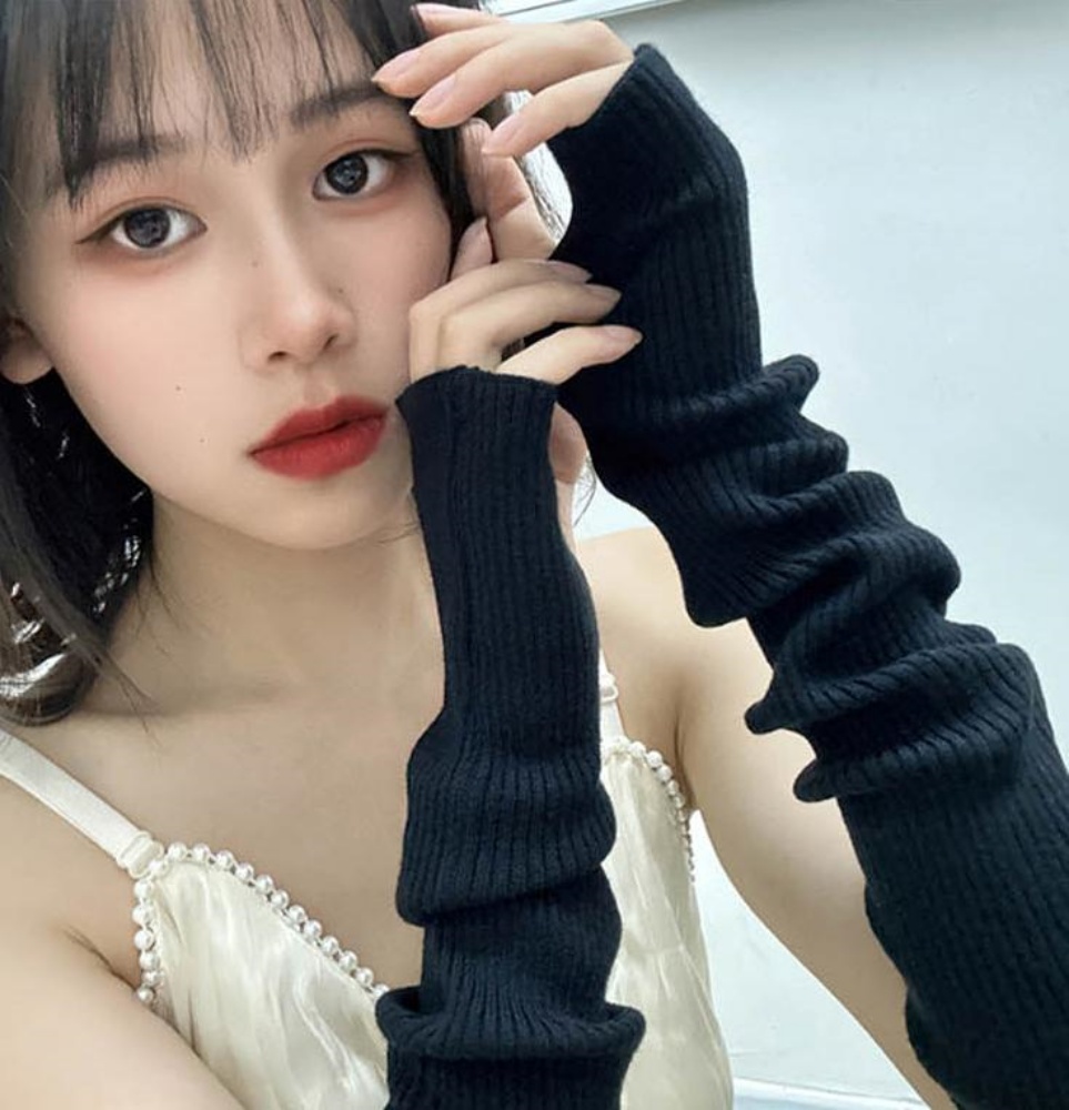 겨울용팔토시 두꺼운 기모 보온 니트 겨울 헐렁한 워머 손등 - 상세 이미지 4