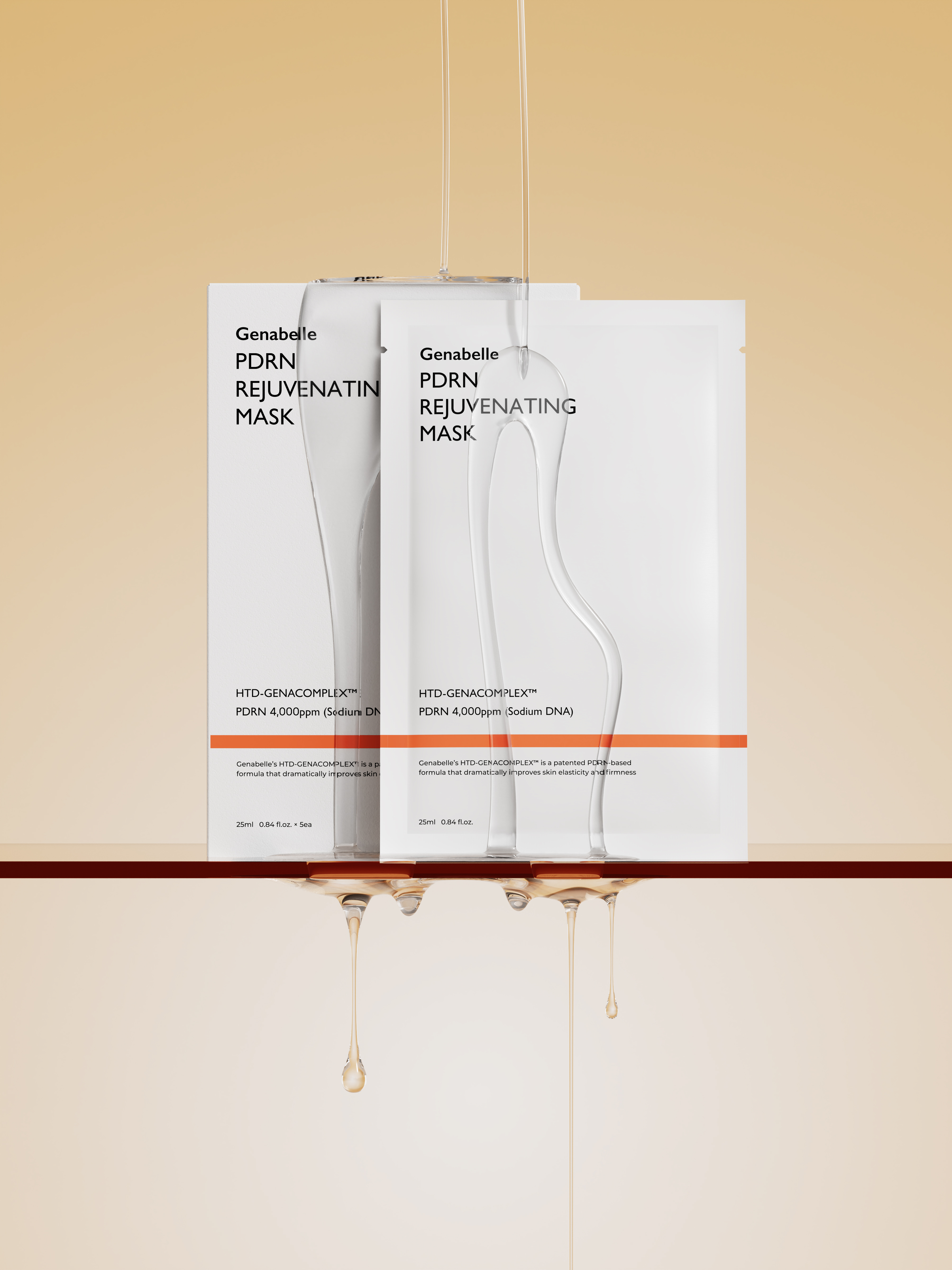 [1+1] 제나벨 PDRN 리쥬비네이팅 진정 탄력 연어 마스크팩 5매입 + 5매입 총 10매입