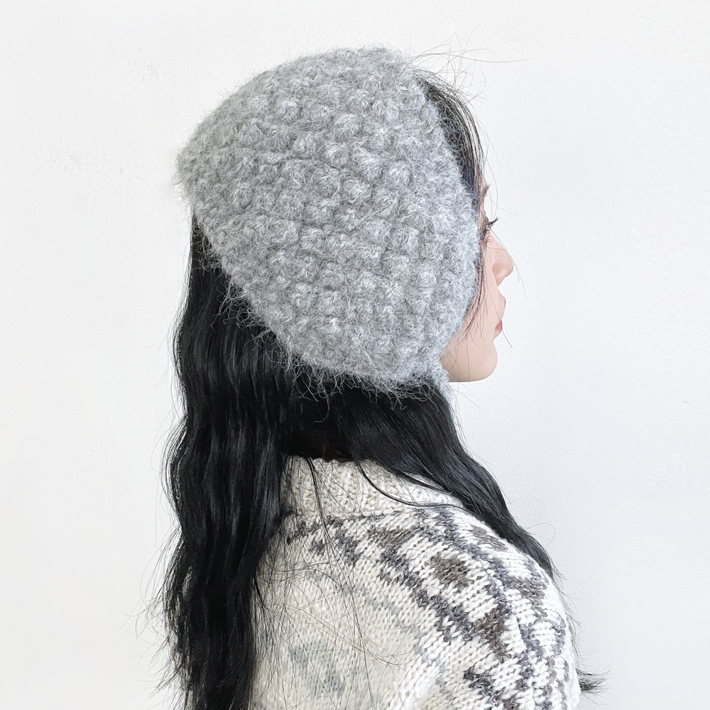 빅콤보 울 양모 니트 귀도리 남자 여성 겨울 방한 털 귀마개