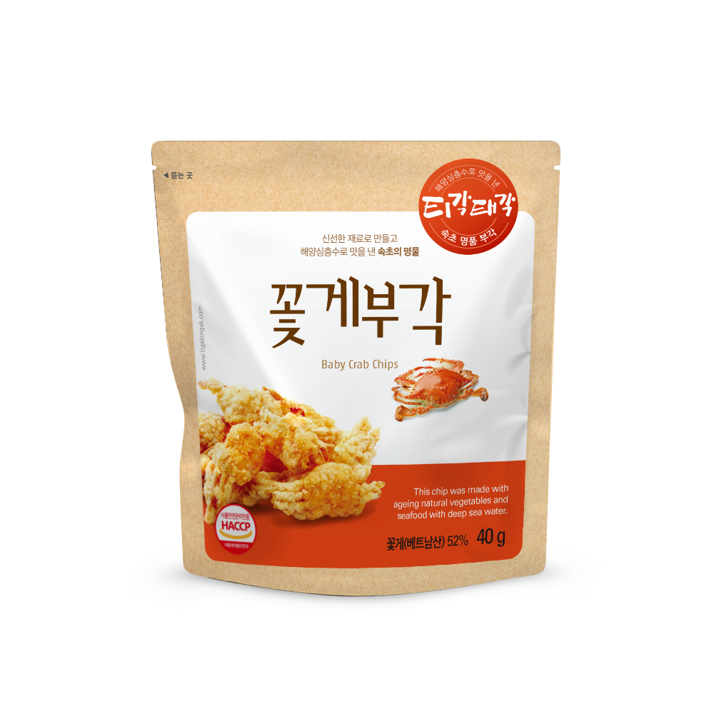 속초 티각태각 베이비크랩 꽃게부각 40g 1봉 : 비엠엘 : BML