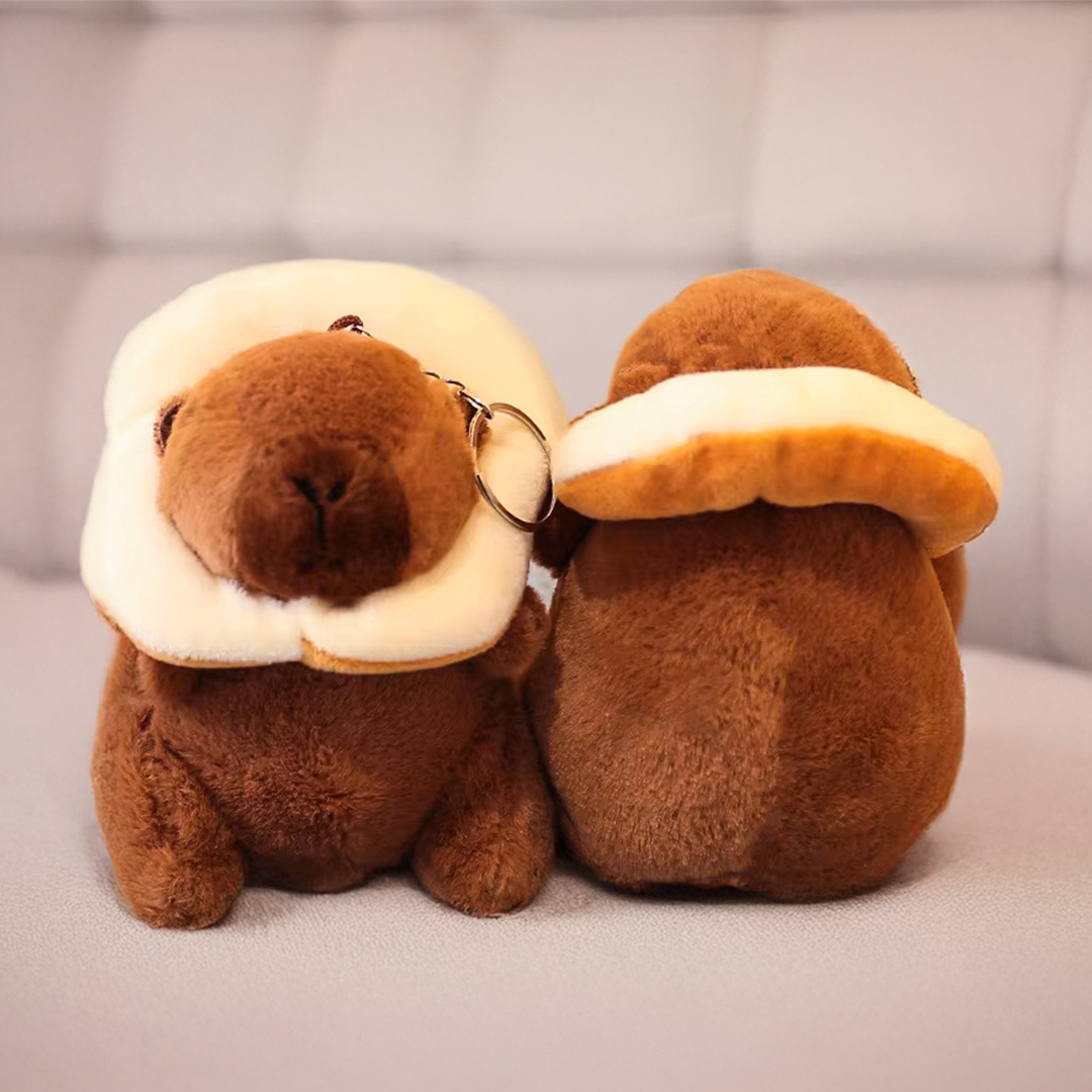 구쯔야 카피바라 인형 동물 인형 가방 키홀더 열쇠고리 키링 4종 - 상세 이미지 5