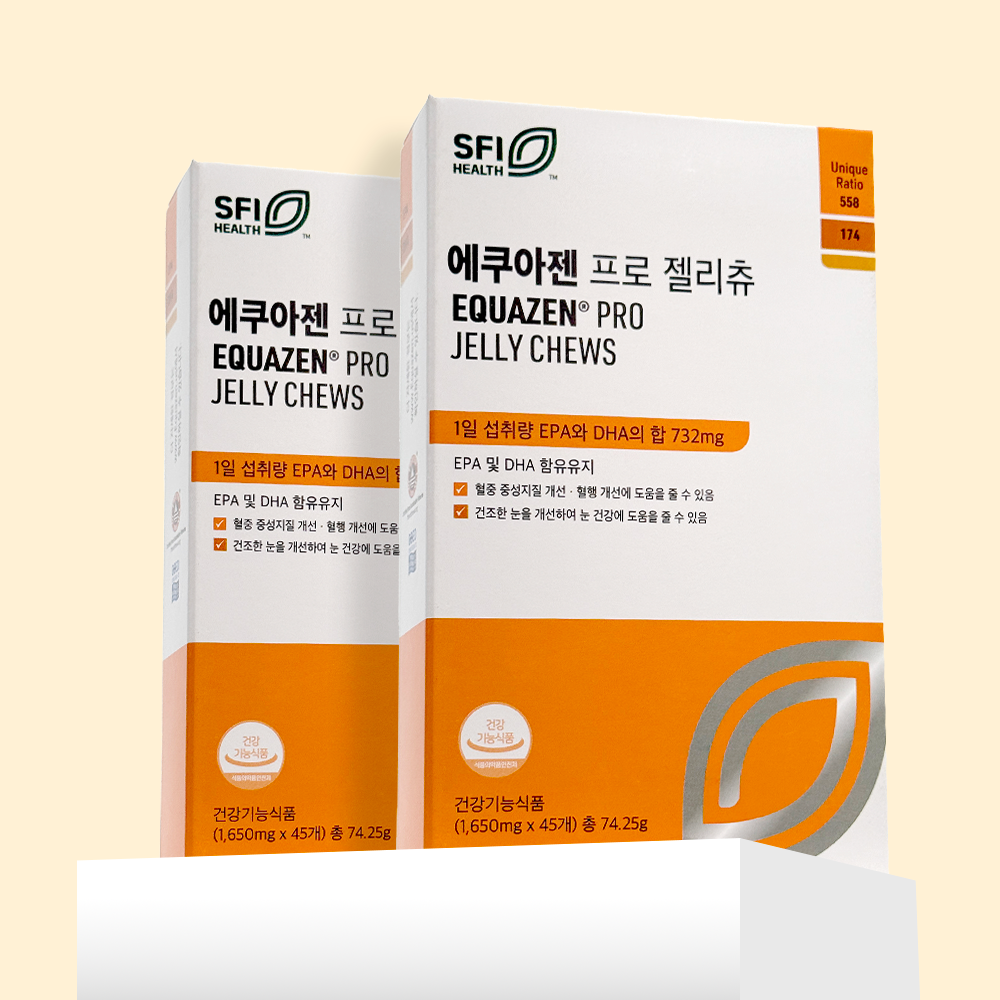 [1개월분] 에쿠아젠 프로 젤리츄 오메가3 오메가6 어린이 청소년 수험생 영양제