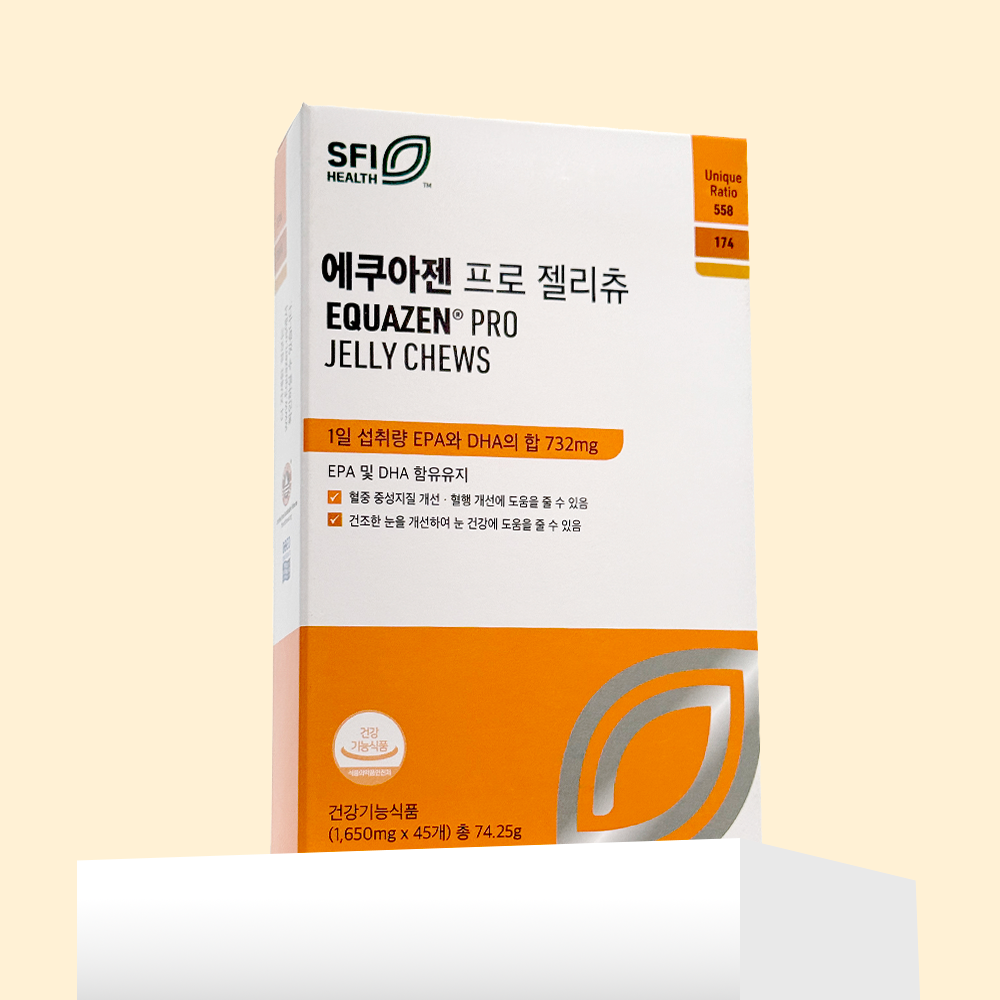 에쿠아젠 프로 젤리츄 오메가3 오메가6 어린이 청소년 수험생 영양제