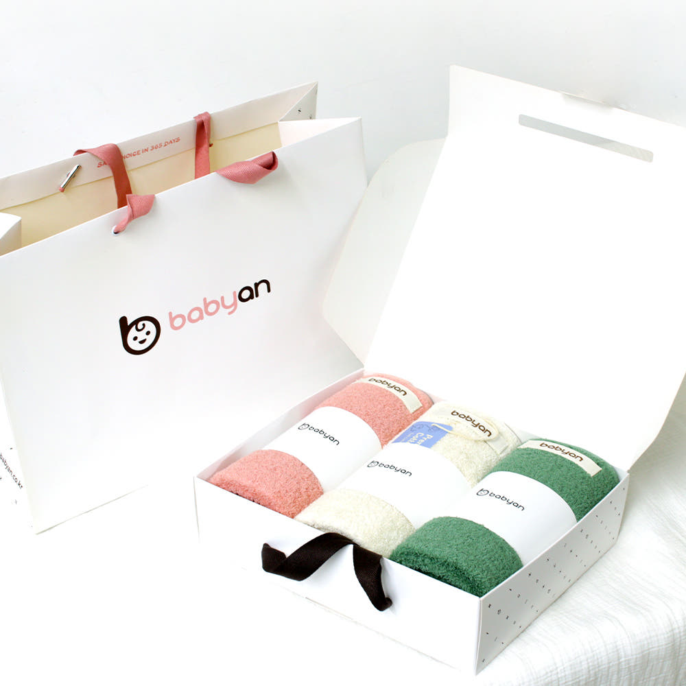 베이비앙 최고급 프리미엄 코마사 60수 순면 오버사이즈 세면타올 (45x90cm) (220g) (아기목욕타올 대용) (3종 세트)