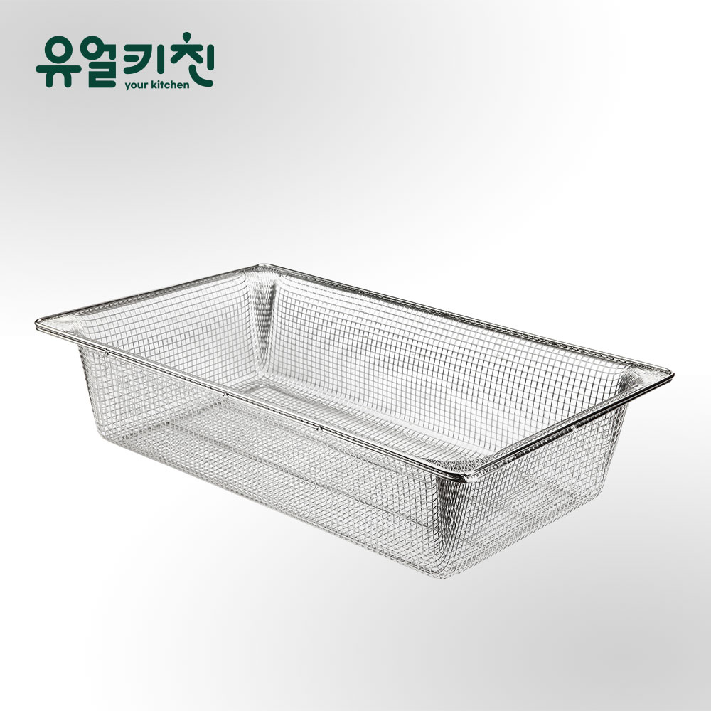 업소용 스텐 밧드망 바구니 튀김망 1/1 (높이6) - 상품 이미지