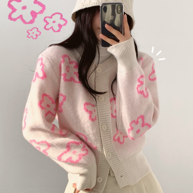 겨울가디건 데일리 연말 러블리 귀염 가디건 - 2color - 메인 이미지