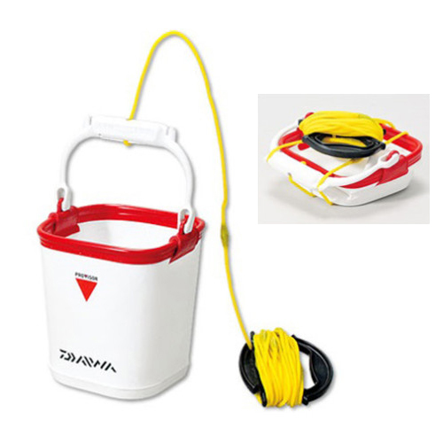 다이와 프로바이저 슈퍼미즈쿠미 G21cm 화이트레드 두레박 양동이 물통 바칸 - 상품 이미지