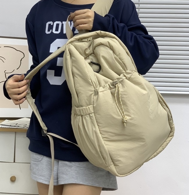 나일론 경량 스트링 복조리 학생 패딩 여행 대형 백팩 텀블러가방 - 상세 이미지 5