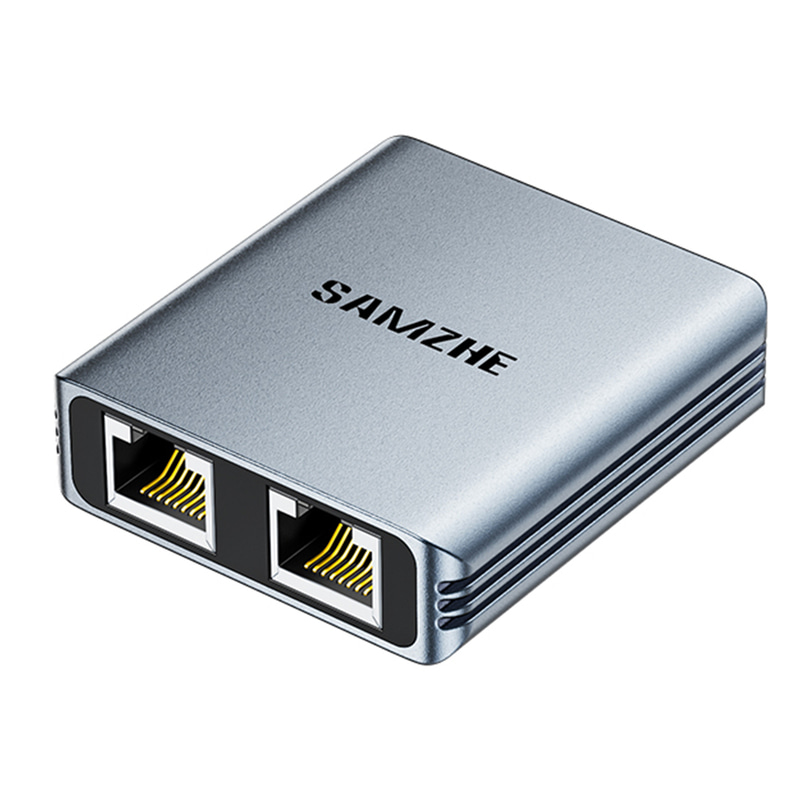 삼지 인터넷 랜 선 분배기 이더넷 2포트 두개 동시 연결 사용 기가비트 최대100M 연장 제품 이미지