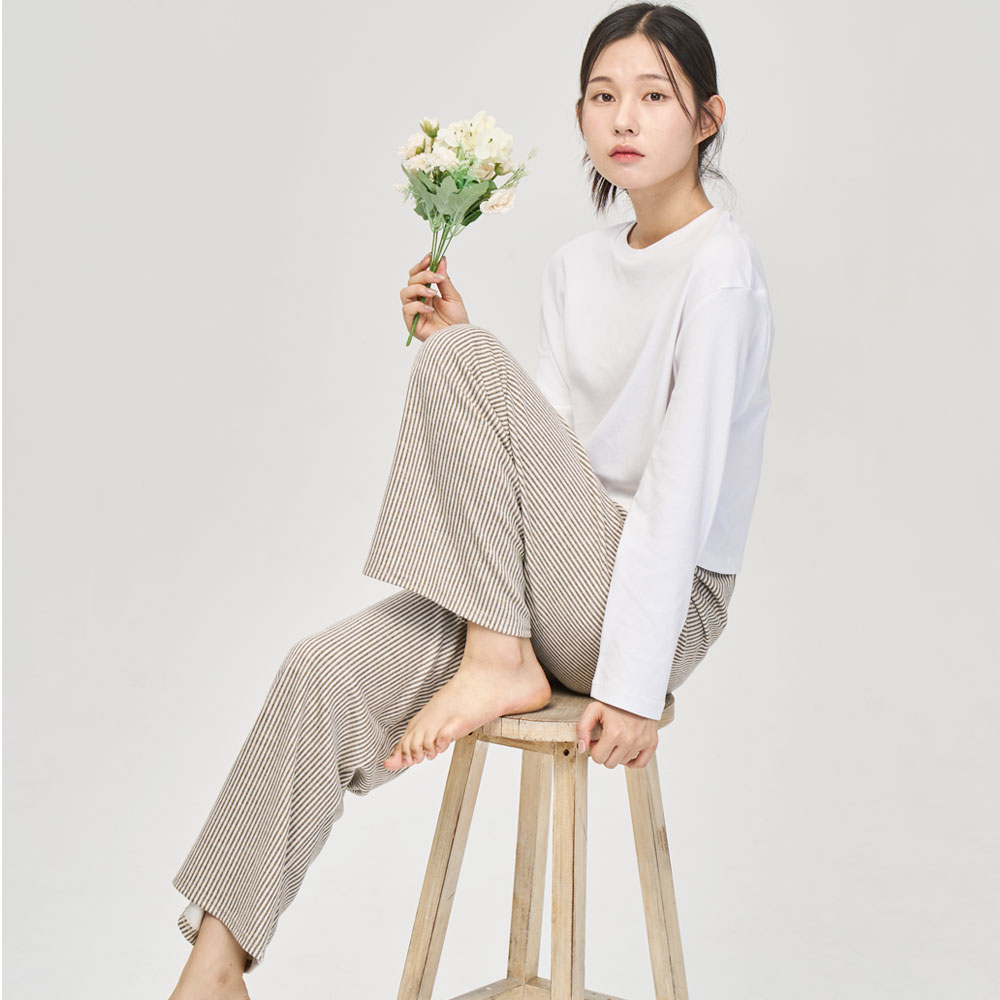 원마일웨어 겨울집앞팬츠 편의점바지 나혼산바지 밍크바지 산책바지 수면바지 스트라이프바지 흡연바지 동네바지 마트바지 - 상세 이미지 5
