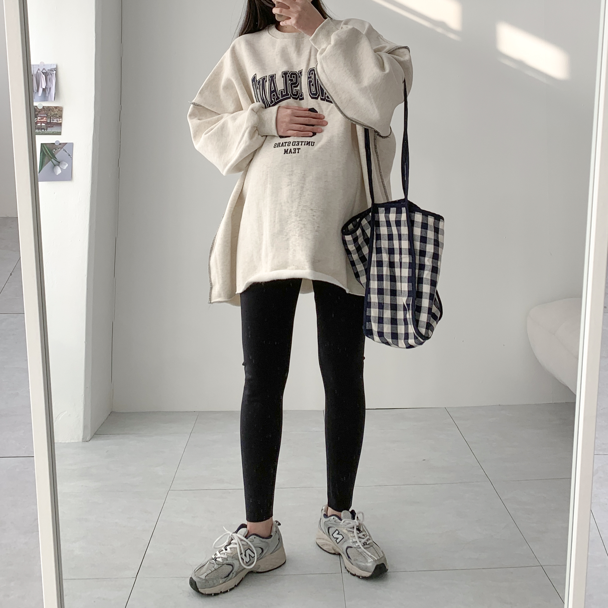 임산부레깅스 겨울 임산부기모레깅스 - 상세 이미지 3