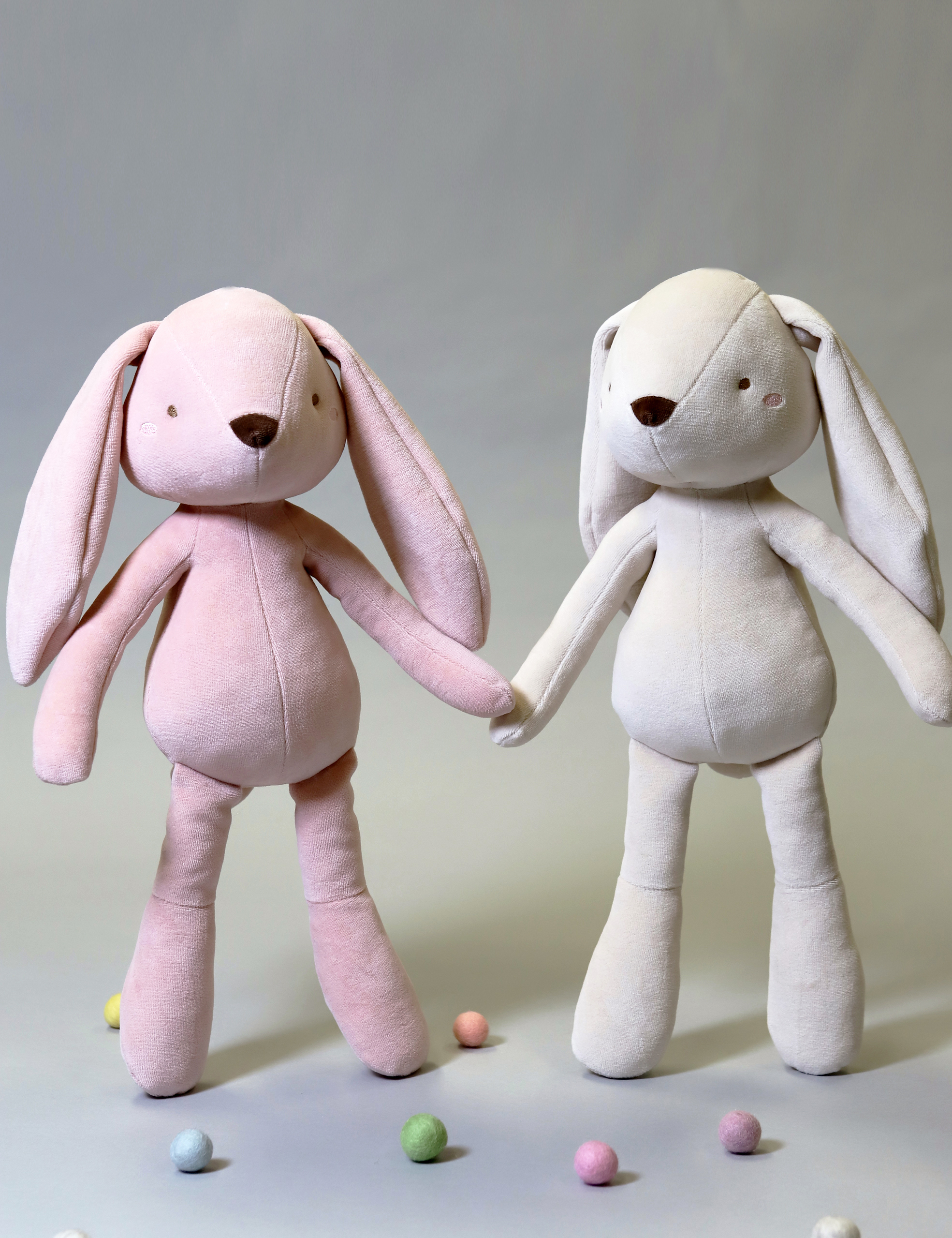 슈톨렌 멜로우 키큰버니 토끼 애착인형 신생아 아기 출산 선물 (45cm) - 상세 이미지 4