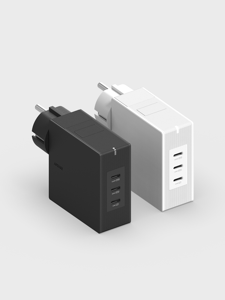 USB PD 100W 여행용 접지 멀티 초고속충전기 GT210 블랙 이미지 4