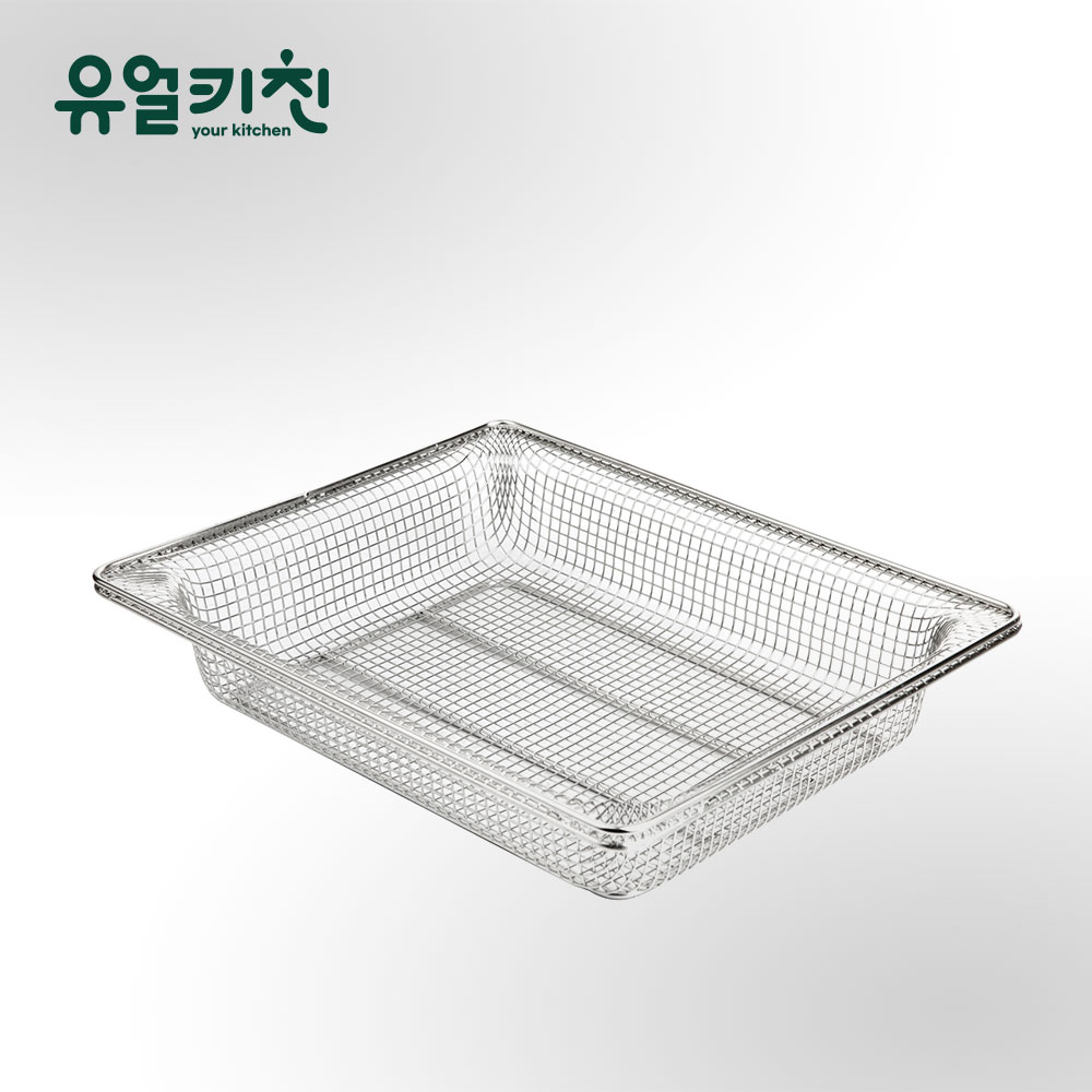 업소용 스텐 밧드망 바구니 튀김망 1/2 (높이2) - 상품 이미지