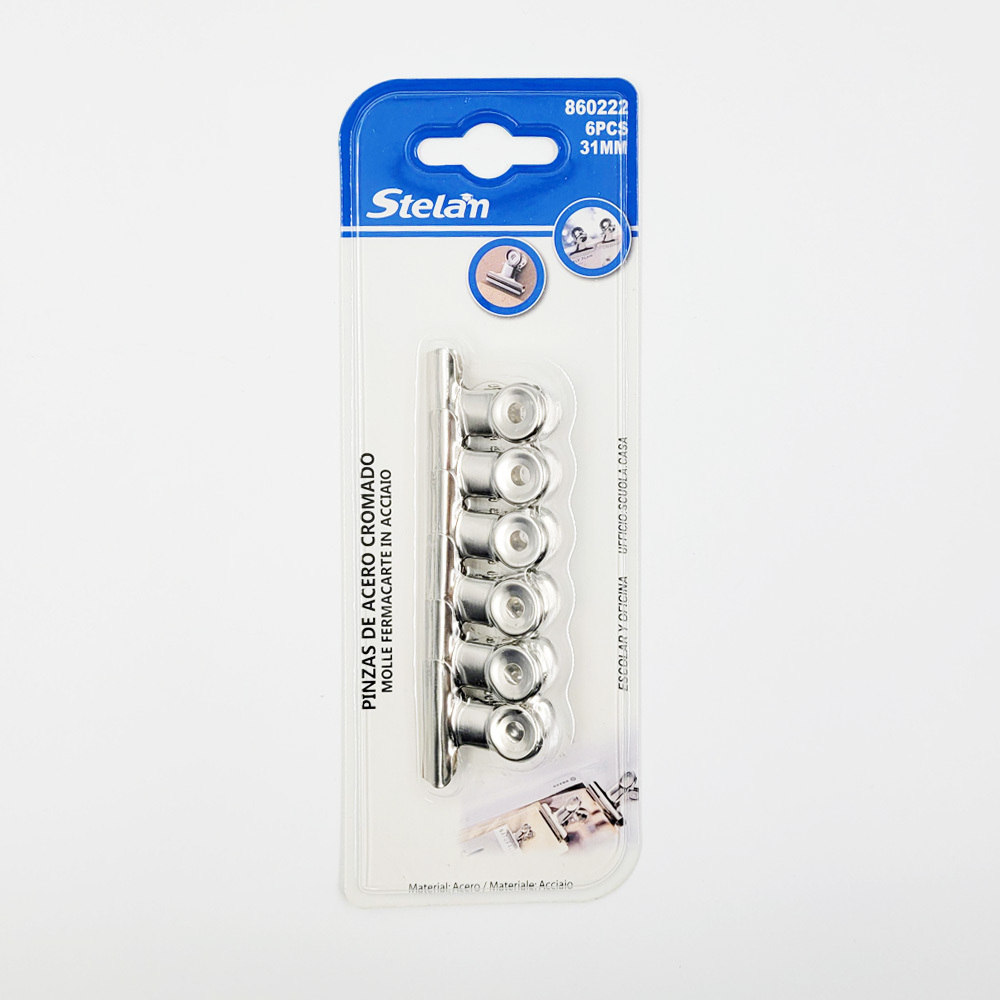 스텔란 스틸 서류 집게 초소형 31mm (6PCS) G - 상품 이미지