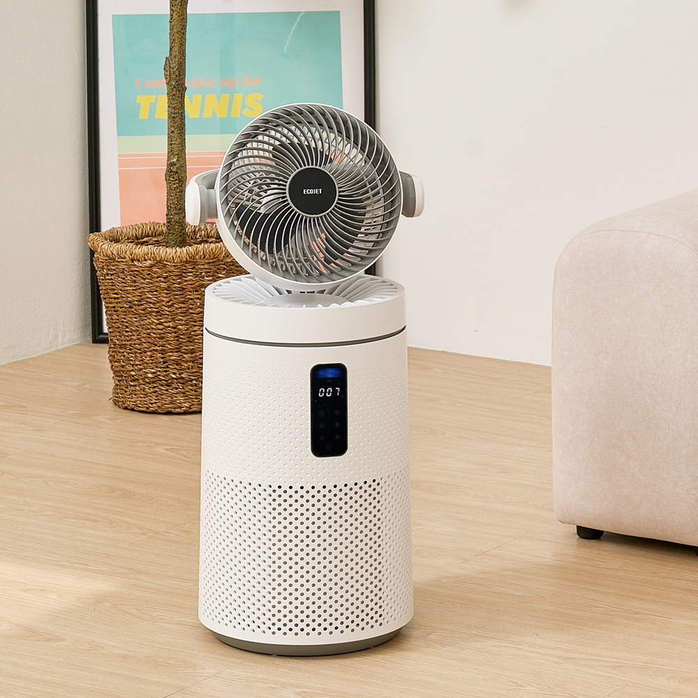 롯데 공기청정기 써큘레이터형 펫필터 초미세먼지 5단계정화 UVC 살균 IOT