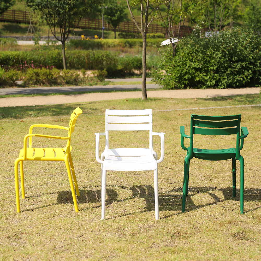 오로라 암체어 야외용 카페 테라스 정원 플라스틱 의자