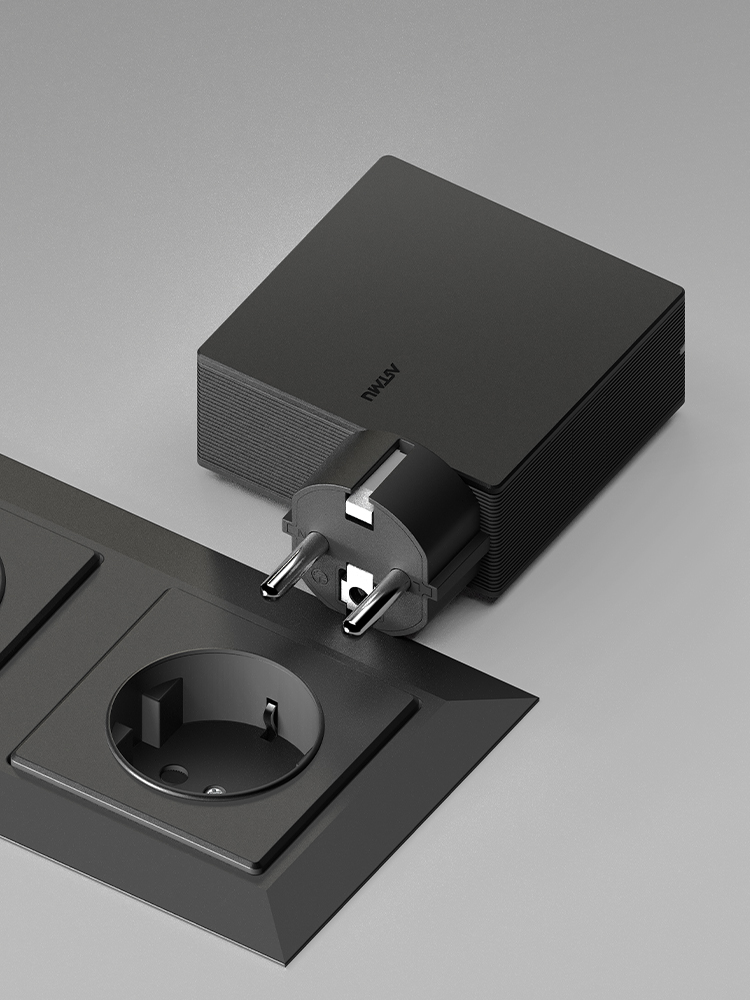 USB PD 100W 여행용 접지 멀티 초고속충전기 GT110 블랙 - 상세 이미지 3
