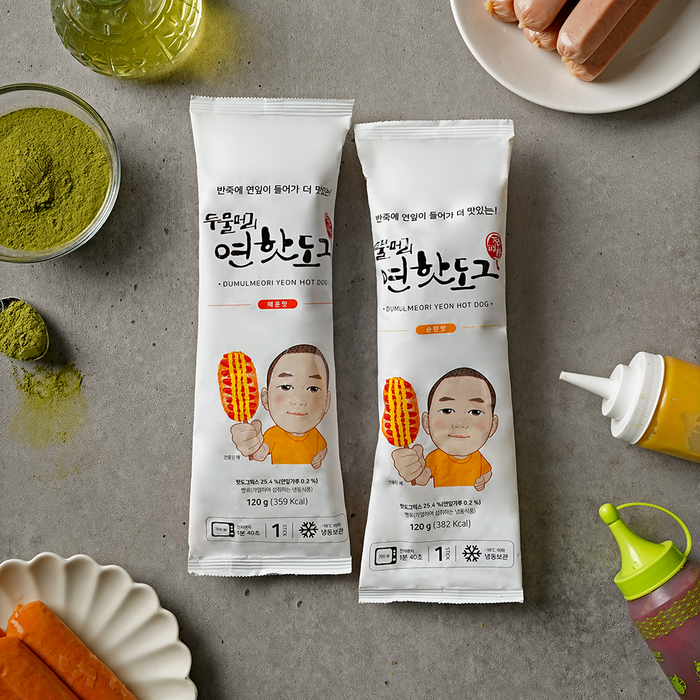 [양평 두물머리 맛집] 원조 두물머리 연핫도그 연잎핫도그 냉동핫도그 매운맛, 120g, 12개 - 상품 이미지