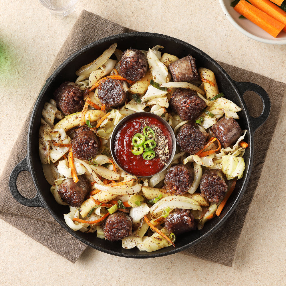 푸딩프렙 들깨백순대볶음 470g x 2개 매콤한 찍먹용 소스구성 밀키트 간편조리세트 - 메인 이미지