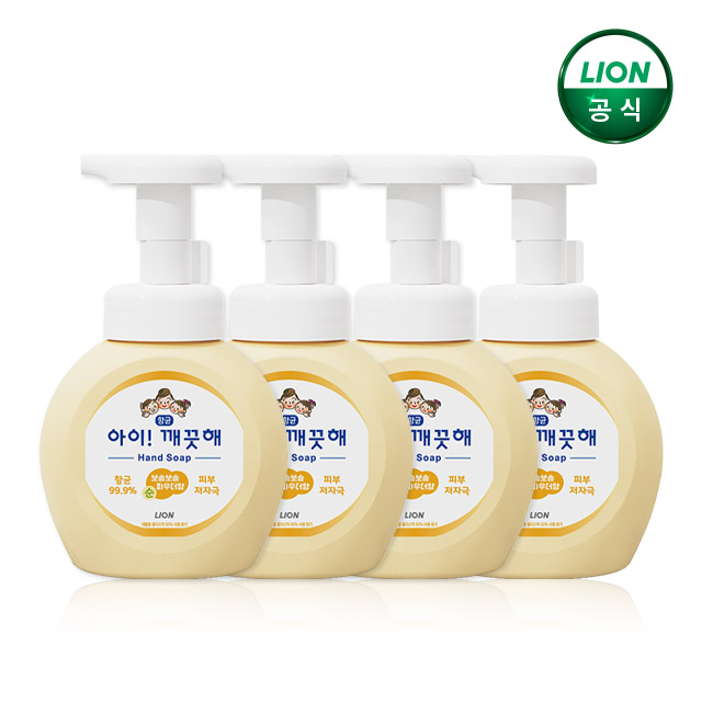 아이깨끗해 거품형 손세정제 순 250ml 용기x4개