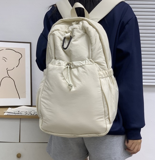나일론 경량 스트링 복조리 학생 패딩 여행 대형 백팩 텀블러가방 - 상세 이미지 3